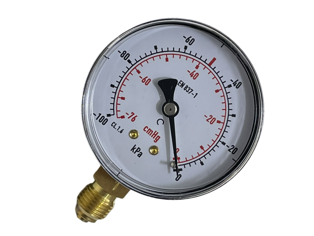 Vakuumuhr 1/2" Anschluss, ø 80 mm, trocken