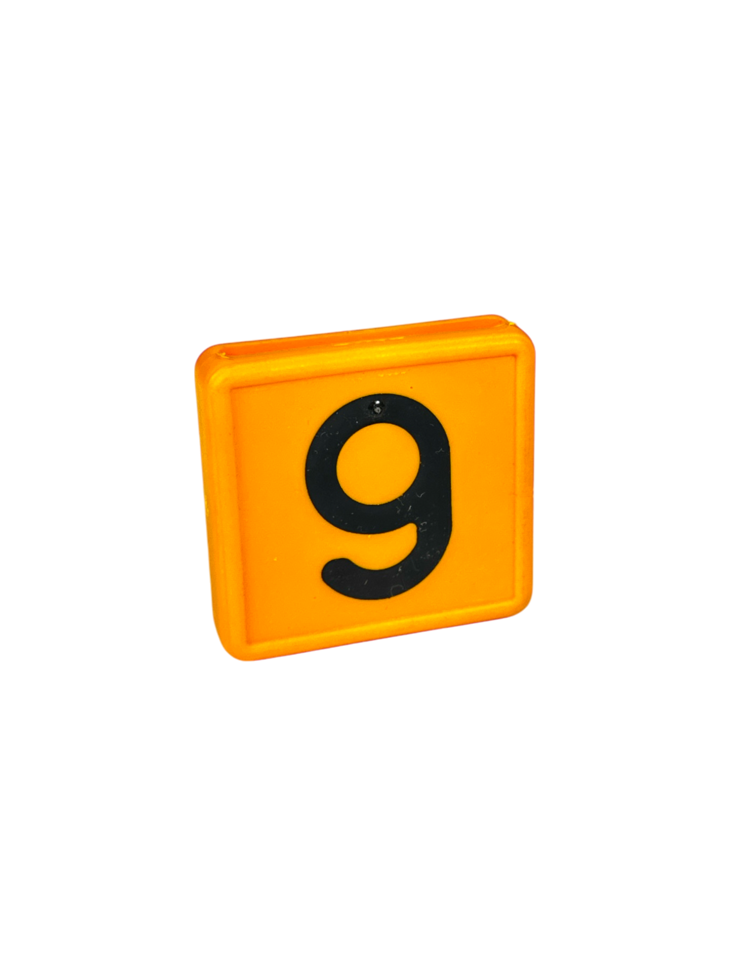 Halsbandnummern 47x45mm, kleines Modell, orange, Halsband Nr. 9