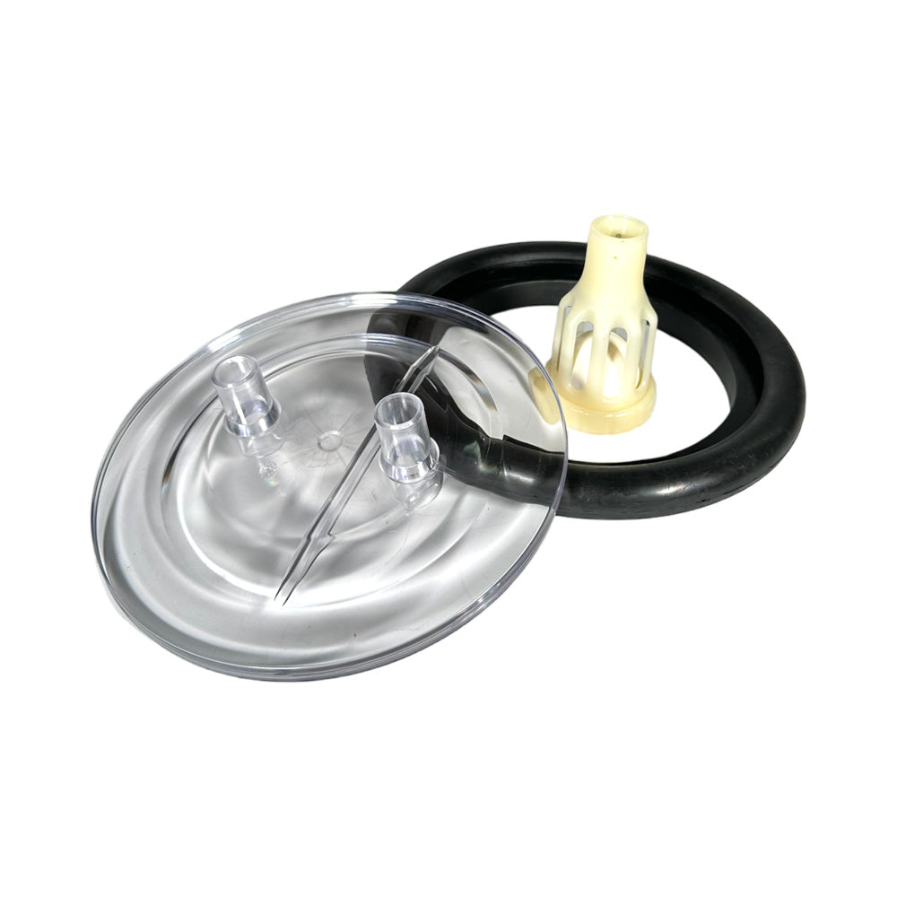 Kunststoff- Melkeimerdeckel großes Modell ø 205 mm mit Rückschlagventil und Dichtung