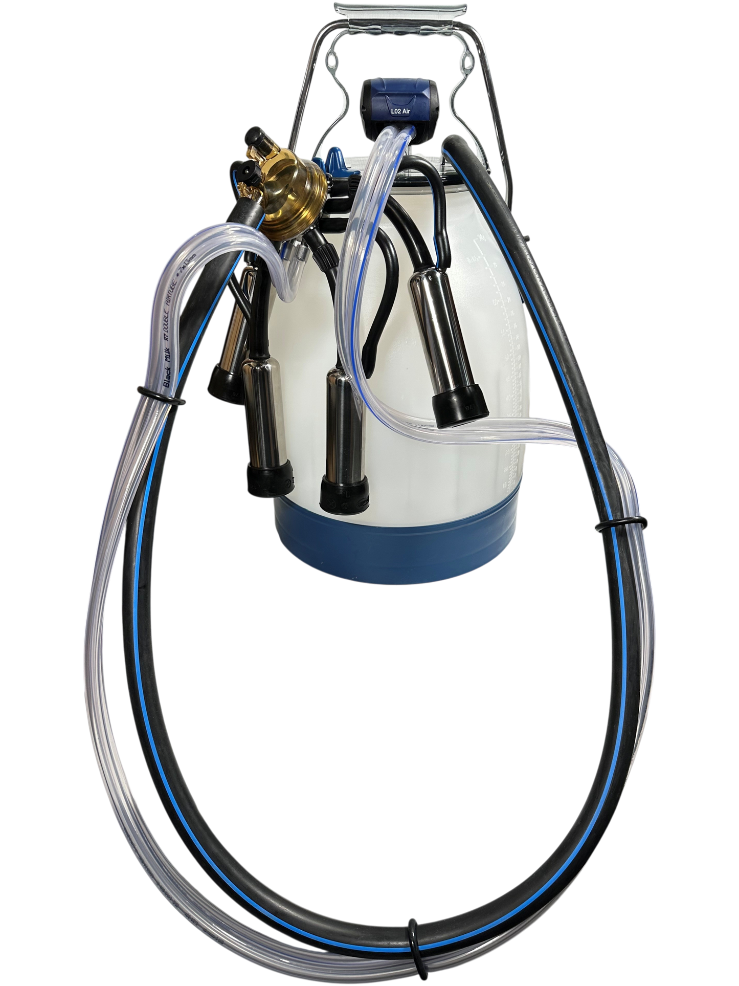 Eimermelkanlage DeLaval komplett, mit 30 Liter ECO Melkeimer blau