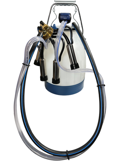 Eimermelkanlage DeLaval komplett, mit 30 Liter ECO Melkeimer blau