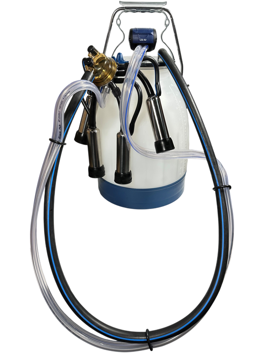 Eimermelkanlage DeLaval komplett, mit 30 Liter ECO Melkeimer blau