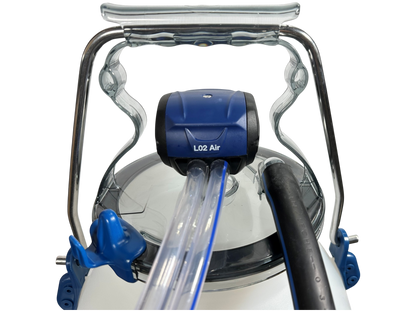 Eimermelkanlage DeLaval komplett, mit 30 Liter ECO Melkeimer blau