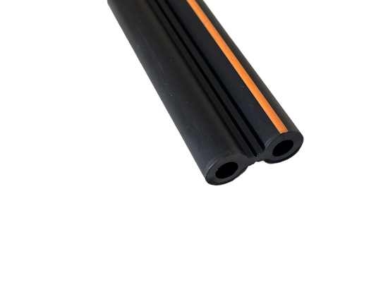 Doppel Pulsschlauch Gummi 2 x ø 7 X 13 mm, orange