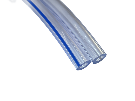 PVC Doppel-Pulsschlauch 2 x ø 7 x 13 mm, blauer Streifen