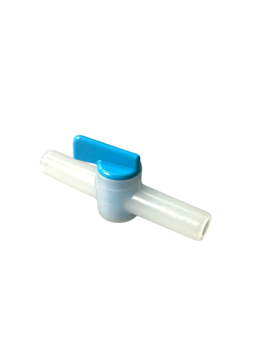 2-Wege-Hahn ø 7 x 10 mm, grün, blau