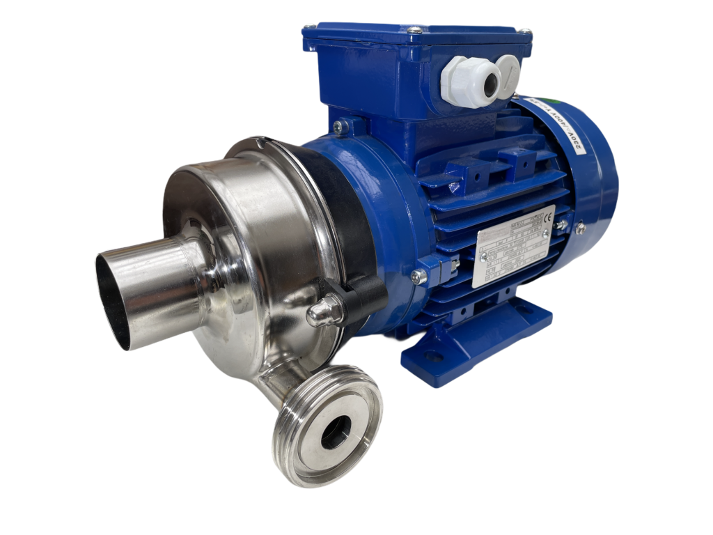 Milchpumpe Typ FMP 110 links, 1,1 kW, 380 V, Frontstutzen 50 mm, Gewinde 2“