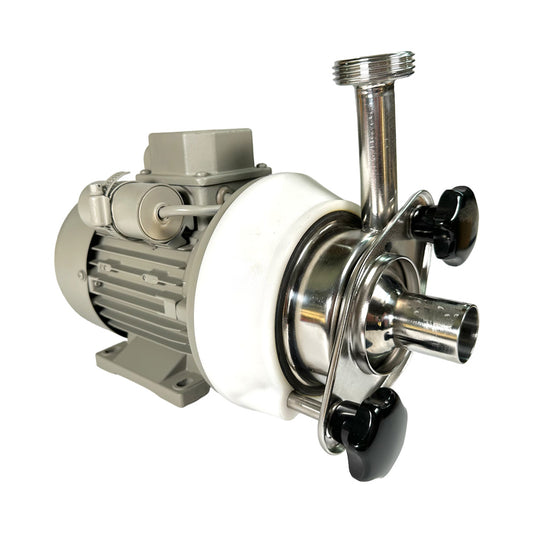 Milchpumpe IP55, ohne Spülstutzen 220V, 0,55 KW ØEinlauf 32mm, ØAuslauf 22mm 5m³ / h bei 50 Kpa