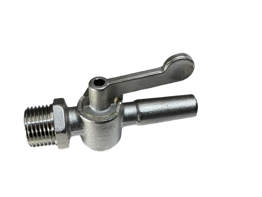 Vakuumhahn 3/8, gerade, vernickelt, Anschluss Ø 14mm
