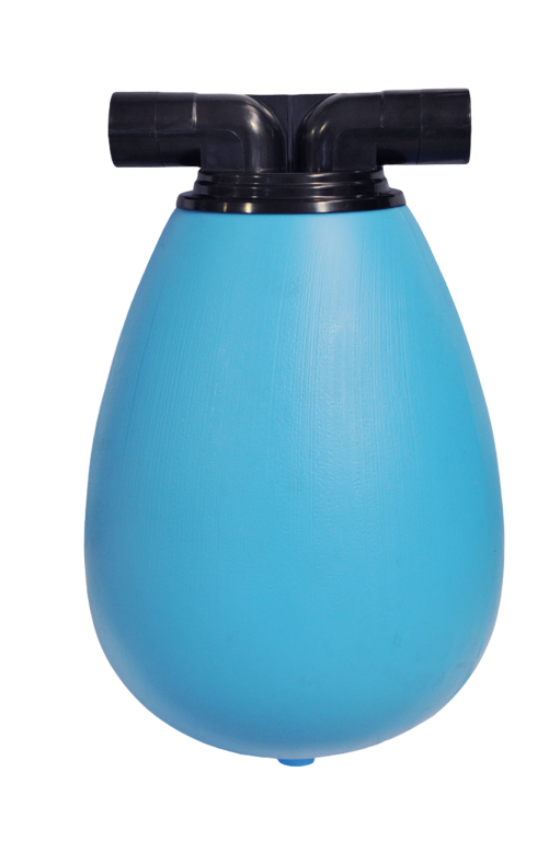 Kunststoff Vakuumtank, 33 Liter, 2 x 90 mm Anschluss, gerade