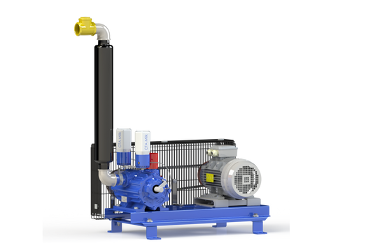 Vakuumpumpe GPV 1600 auf Konsole 4 KW komplett
