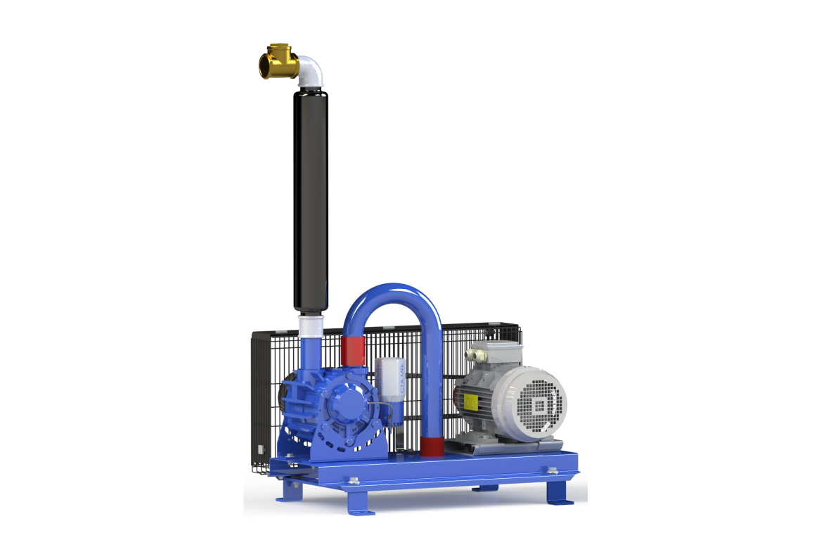 Vakuumpumpe GPV 1500 auf Konsole 4 KW kompett