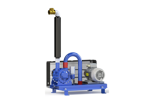 Vakuumpumpe GPV 1500 auf Konsole 4 KW kompett