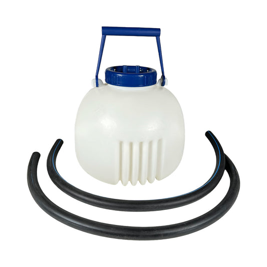 Viertelmelker mit Hängebügel und Schläuchen, Anschluss ø 11 mm, 8 Liter Inhalt
