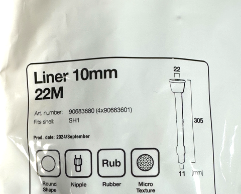 Original DeLaval Zitzengummi MC3 22M 10mm 90683680 (4x 90683601)